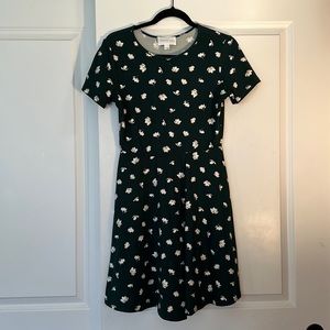 Green mini dress